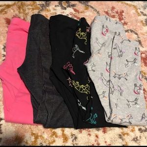 Bundle of five Cat & Jack leggings M (7-8)
